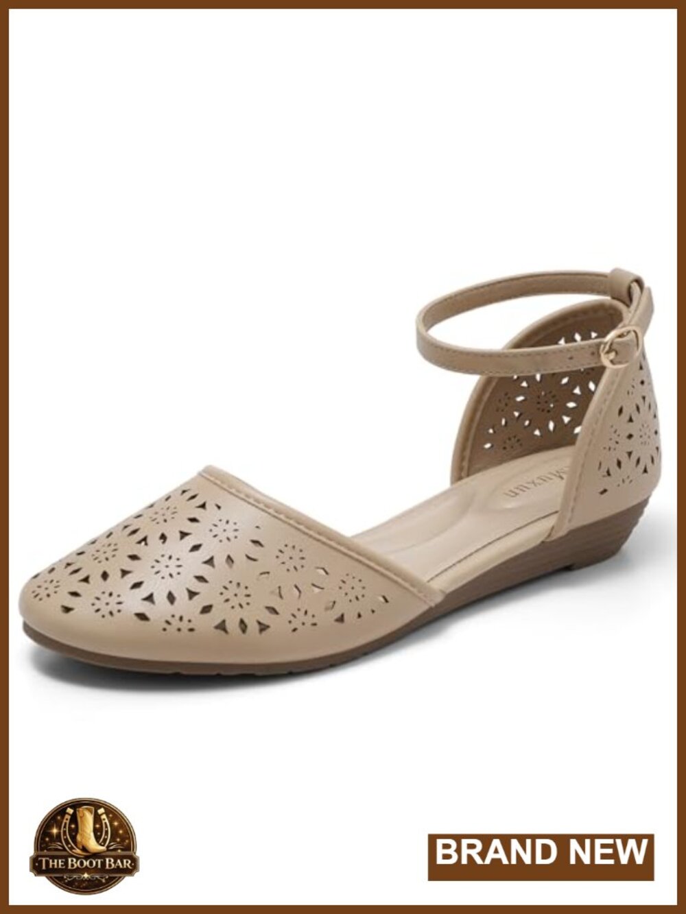 Womens Roman Ankle Strap Closed Toe Flat Sandals Cushioned Footbed